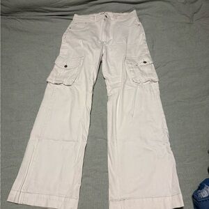 DL1961 Anthropologie Cream Wide Leg Pants